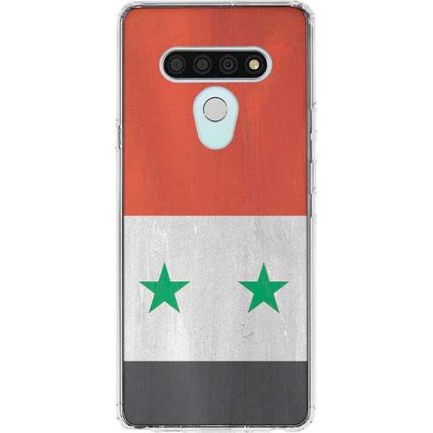Syria Flag Distressed LG Stylo 6 Clear Case